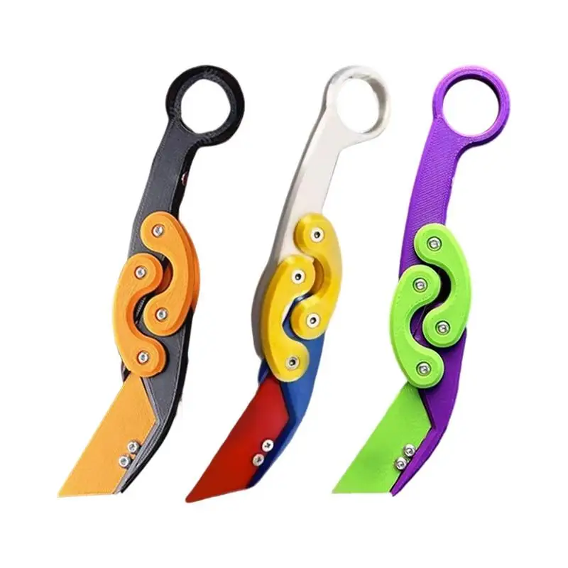 3D Printed Gravity Fidget Toy Foldable Claw Knife Sensory Toy Children Finger Exercise Entertainment Funny Relaxing