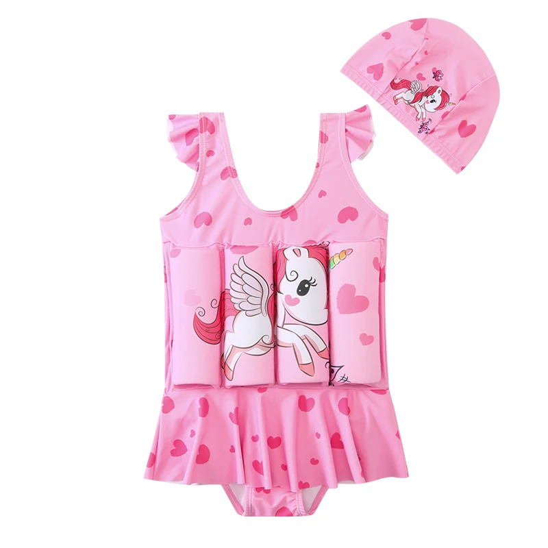 Buoyancy Cartoon Swimsuit Girl One Piece Suit 2-7 Year Children Floating Swimwear Toddler Infant Swimming Suit one piece swimsuit,children swimsuit,children swimsuits