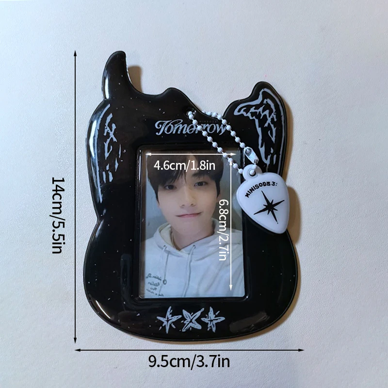 Kpop Photocard Binder Guitar Photo Card Holder Idol Photos Protective Cover Photo Card Case School Bag Pendants