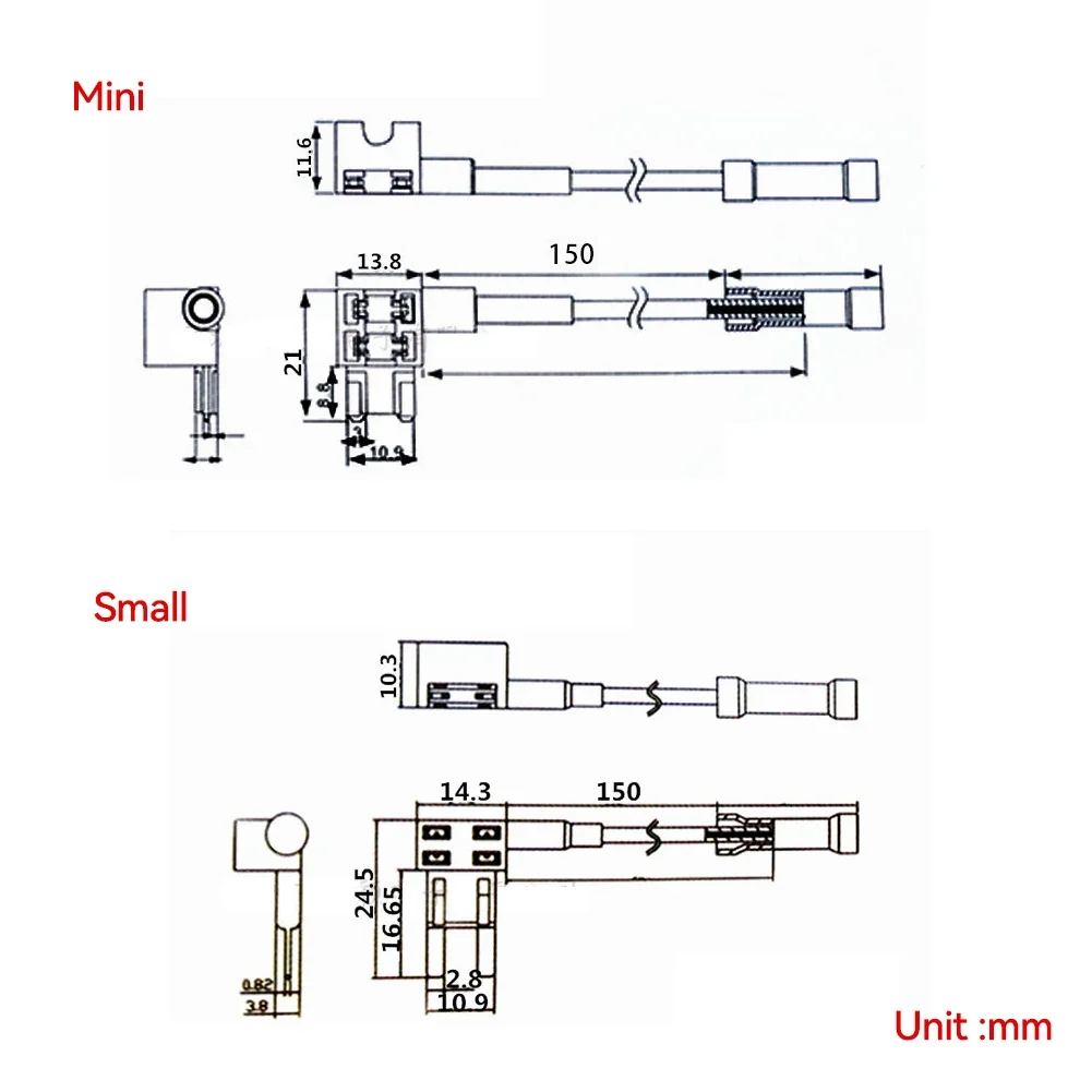 Circuit Protection Fuse Holder Add-a-circuit Mini Small Standard ATM APM Blade Auto Fuse with 10A Mini Blade Car Collector