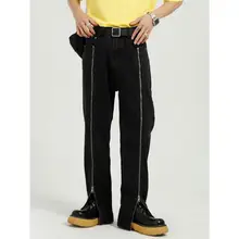 

Poetry | Four Seasons New Products Korean Style Straight Zipper Design Trendy Personality Handsome Jeans Men