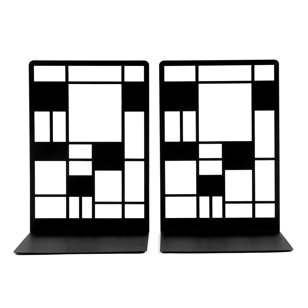 

Простые геометрические книжные концы для украшения полки, классические черные и белые концы книг, подставка для поддержки, офисные студенческие принадлежности, подарки