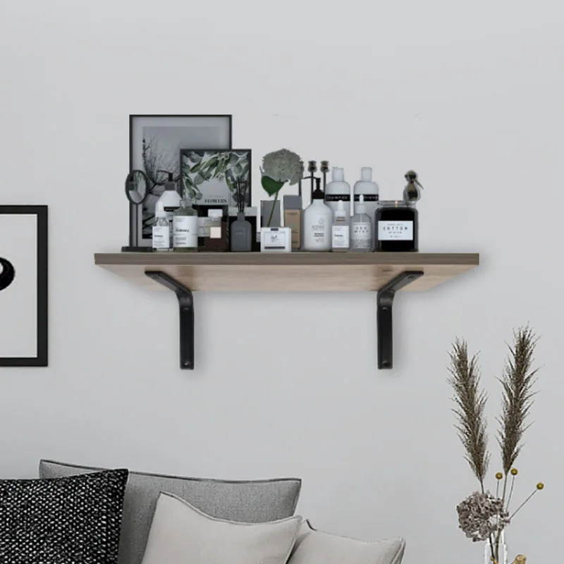 Shelf Bracket L-shaped Floating Wall Shelves Stainless Steel Bore Stand Support Hardware Home