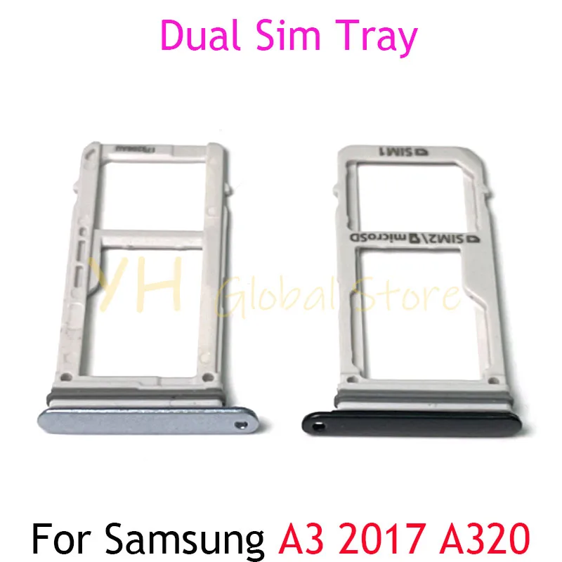 

For Samsung Galaxy A3 2017 A320 Sim Card Board Micro SD Card Reader Adapters Repair Parts