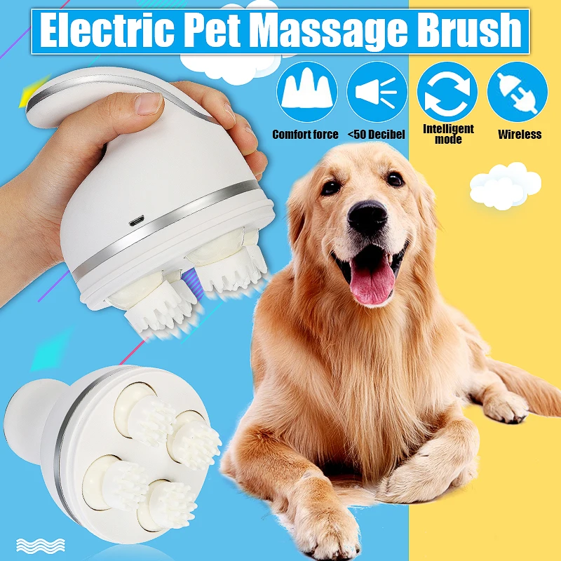 Wireless Electric Pet Massager Head Scalp Promote Hair Growth Body Deep Kneading Vibration Massage Health USB Charging | Красота и