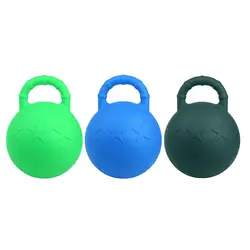 Equine Chew Horse Pony Dogs Soccer Ball with Handle Heavy Duty Play Toy