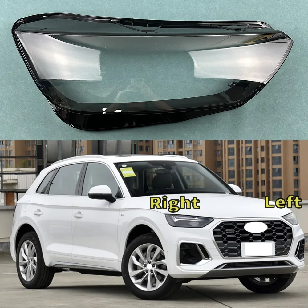 

For Audi Q5 Q5L 2021-2023 Car Front Headlight Lens Cover Auto Shell Headlamp Lampshade glass Lampcover Head lamp light cover