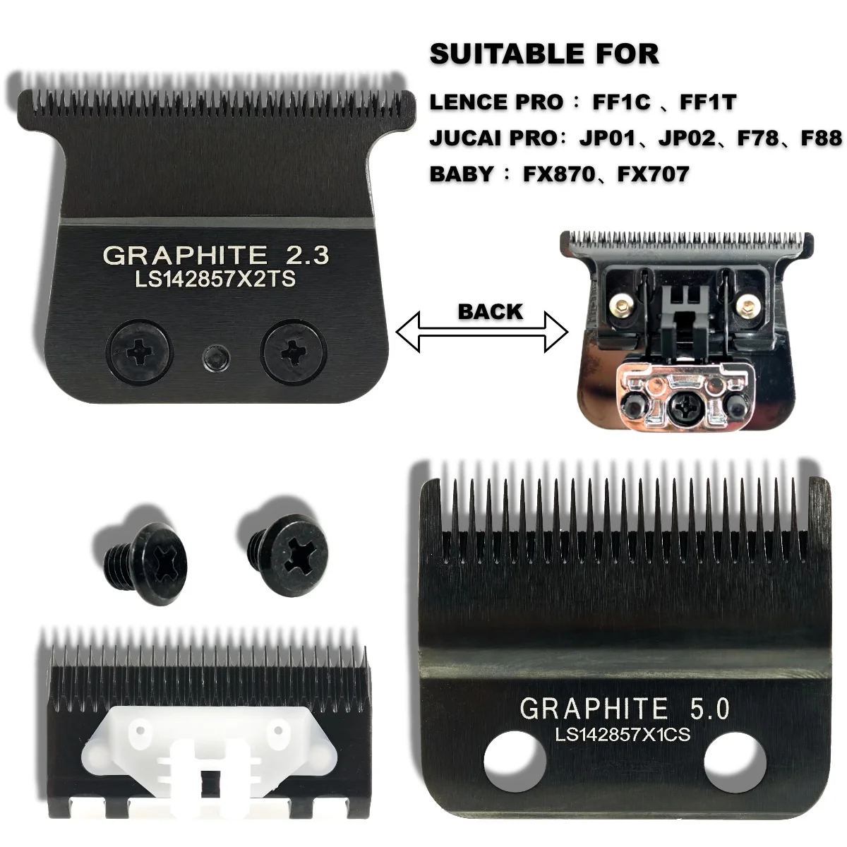 LENCE PRO FF1C FF1T FX870/707 클리퍼용  교체 블레이드, 전..