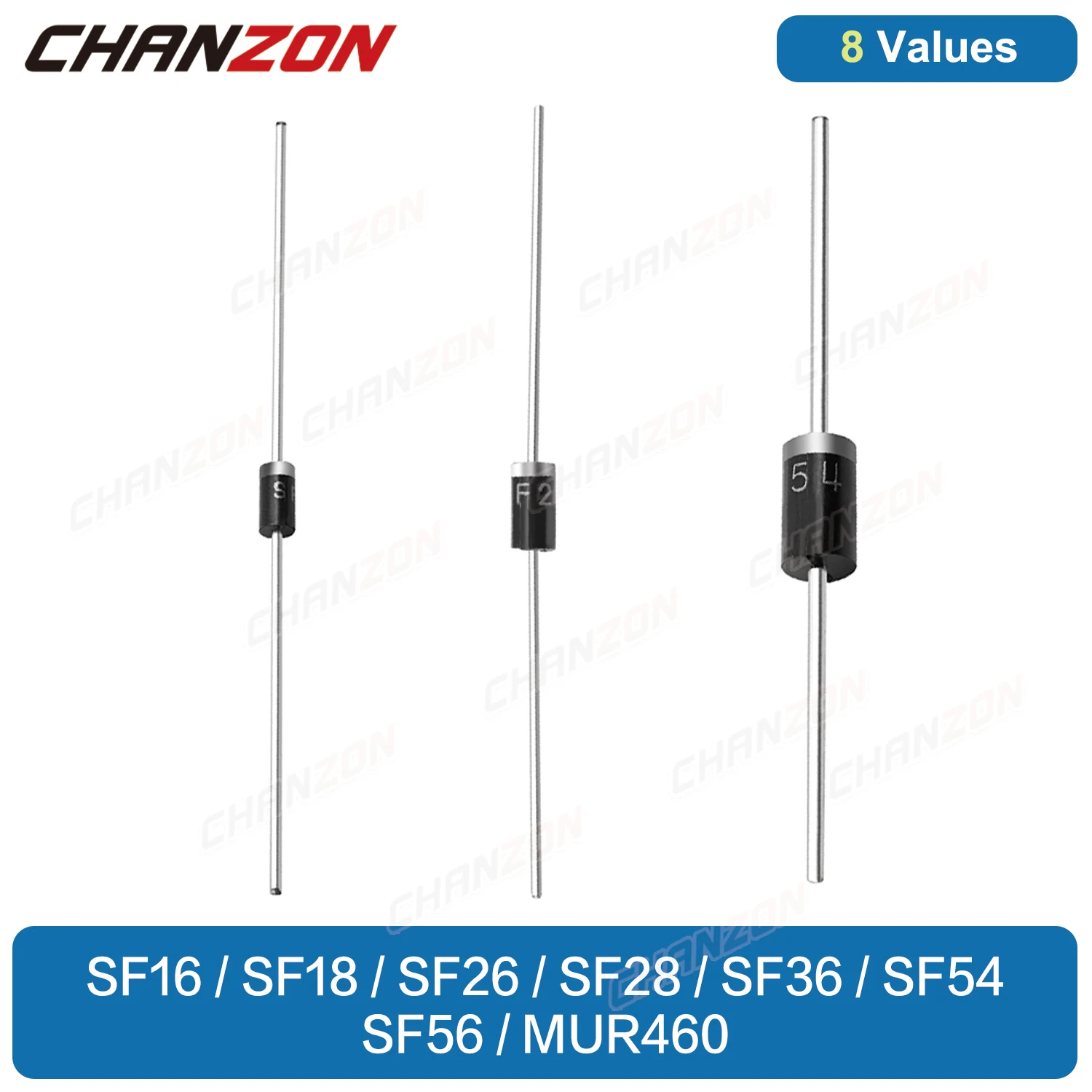 SF16 SF18 SF26 SF28 SF36 SF54 MUR460 Ultra быстрое восстановление выпрямительного диода Axial D0-41 DO-15