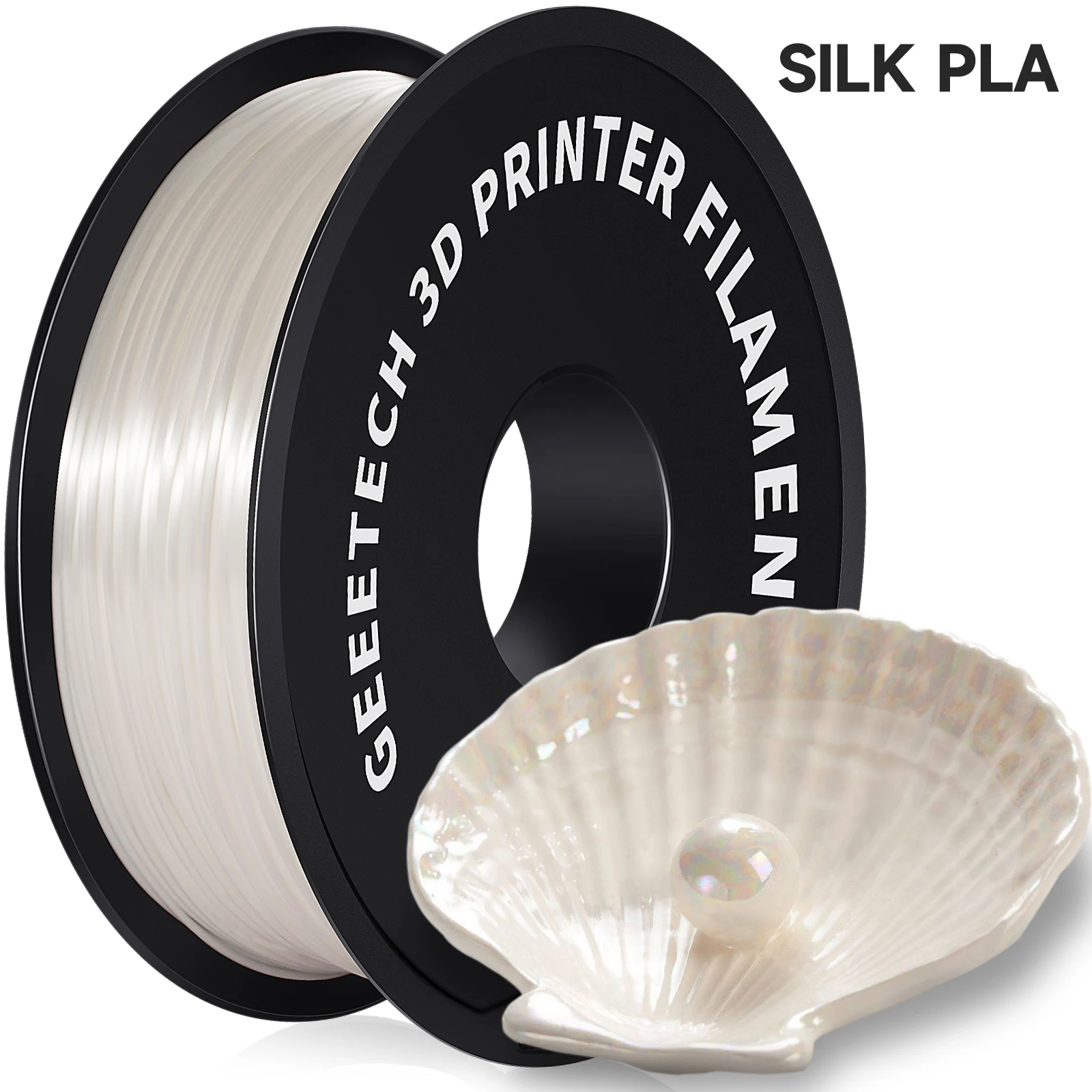 thumbnail image 1 of GEEETECH Silk PLA Filamento 3D Bobina de alambre de 1 kg y 1,75 mm Material para impresora 3D Recargas para impresión 3D Entrega rápida Envasado al vacío, 1 of 5