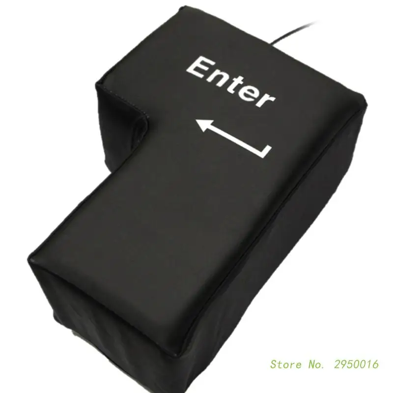Anti-Stress Computer Huge Enter Pillow Button Usb Connection Huge Enter Stress Reliever Cushion Christmas Gift
