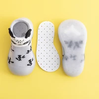 New Autumn Winter Toddler Baby First Shoes 6M-3Y Children's Indoor Anti-Slip Cartoon Socks Shoes Rubber Sole Cotton Pre Walkers 2