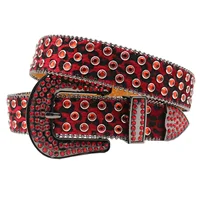 Hot Rhinestone Belts Studded Skull Lether Belts for Women Luxury Designer Brand Strap For Jeans Suppliers White Black - Image 4