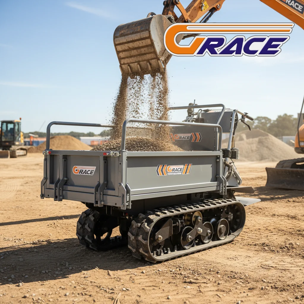 Hochwertiger Mini-Dumper 700kg Raupendumper EURO 5 EPA-Zertifiziert Schnelle Lieferung Mini-Dumper für Bauarbeiten