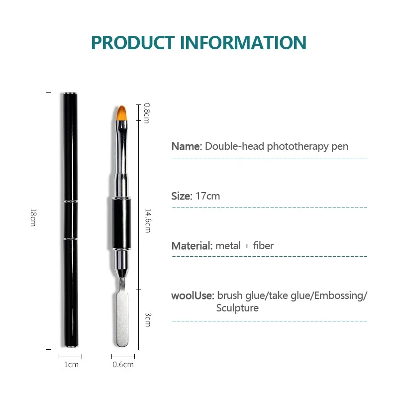 1/2PCS Professional Nail Art Brushes For Manicure UV Gel Brush Pen Nail Art Painting Drawing Brush Phototherapy Tools 4