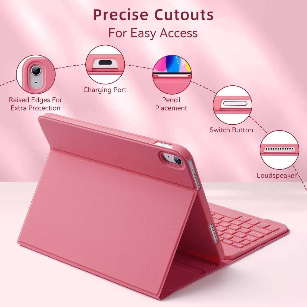 iPad Case with Pen Holder and Keyboard