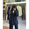 Double Breasted Navy Blue Stripe Suits for Women Tailor Business Office 2 Piece Jacket Pants Sets Blazer Luxury Female Clothing 1
