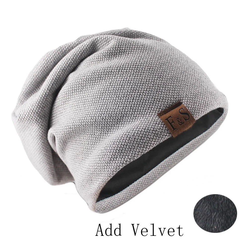 Mode Motorhaube Hut für Männer Frauen Winter Warm Gestrickte Einfarbig Baggy Skullies lässig Weiche Turban Hüte Hip Hop_voghion.com