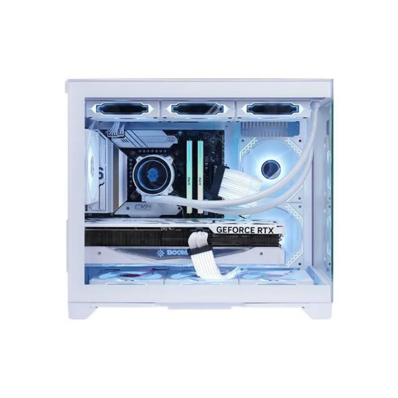 WJCOl'hyMAN-&Eacute;tui en verre transparent Lone Kokor, version Guardian am&eacute;lior&eacute;e, 2 c&ocirc;t&eacute;s, support ATX, conception &agrave; haut d&eacute;bit d'ai