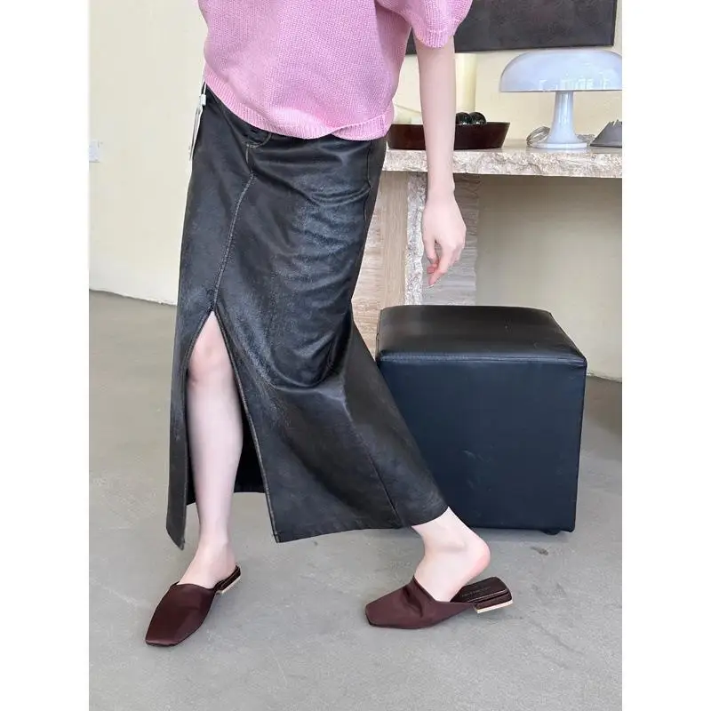 Women's Shoes Summer New Half Slippers Flat Bottom Baotou Muller Fashion Women's Shoes