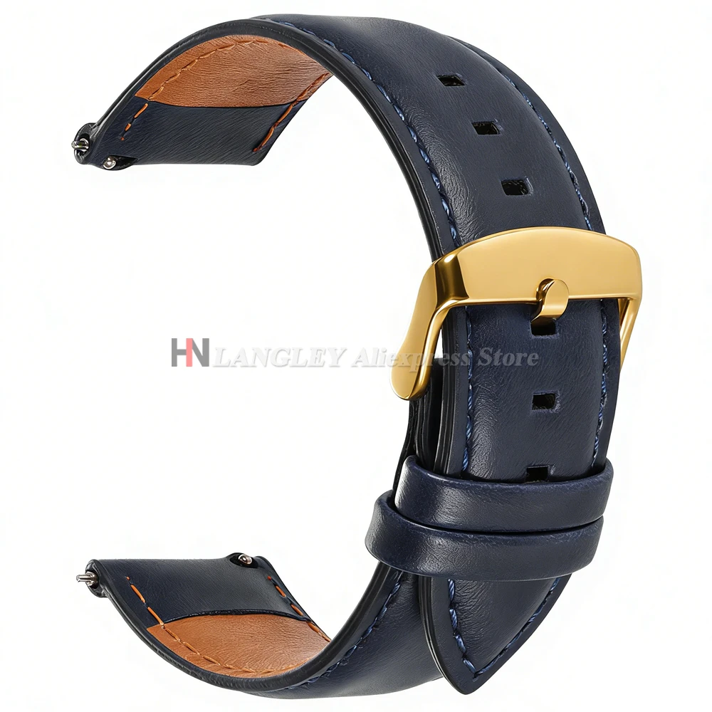Vintage Brown Cowhide Leather Quick Release Strap - 18mm, 20mm, 22mm