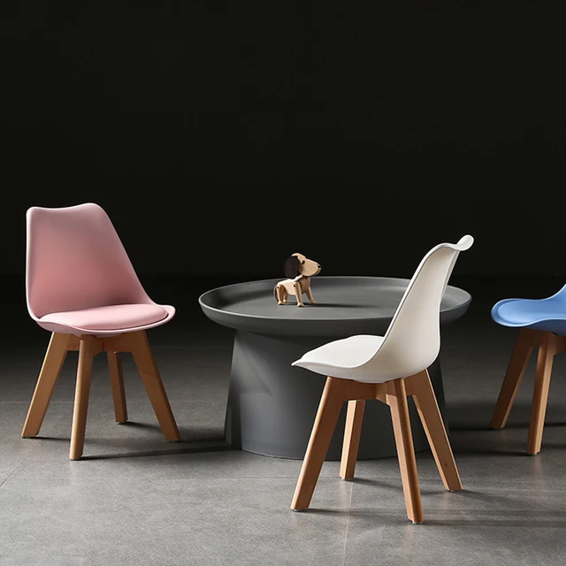 Luxury Nordic Dining Chair with Wood Legs