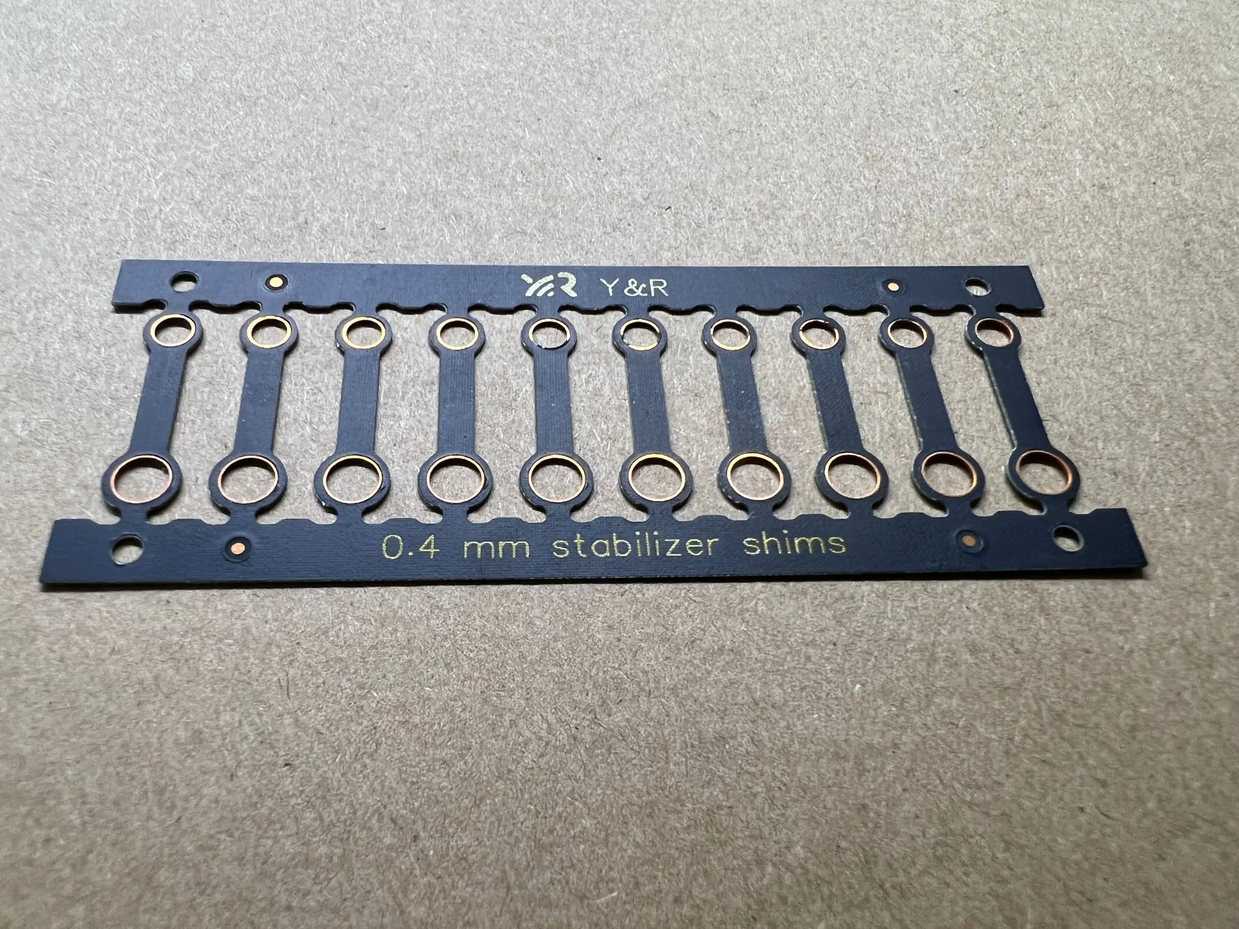 Y&R Keyboard Stabilizers Shims 0.4mm Fr4 For 1.2mm PCB Mounted