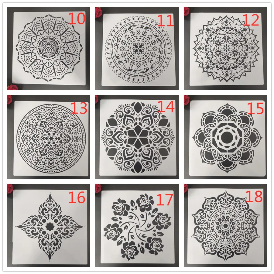 

30 * 30cm Mandala Geometry DIY Layering Stencils Wall Painting Scrapbook Coloring Embossing Album Decorative Template for walls