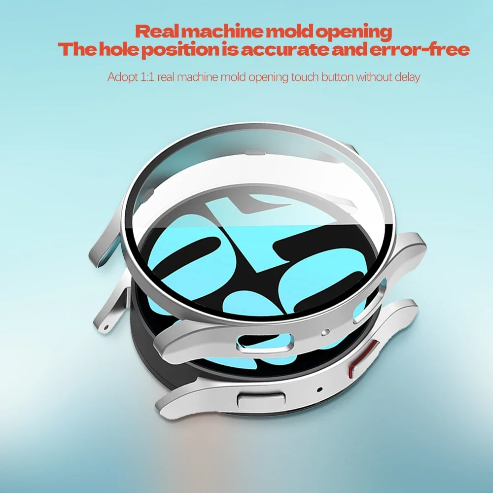 Custodia per PC Samsung Galxy 6 40mm 44mm Cover protettiva con schermo per Galaxy 5 Pro 45mm Bezel Watch_voghion.com