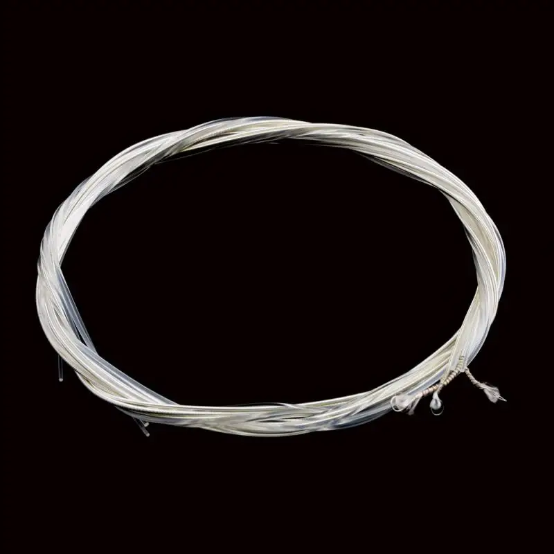 6pcs Classical Guitar Strings Set Plating Super Light Classic Guitar Clear Nylon Silver Strings Silver Plated Copper