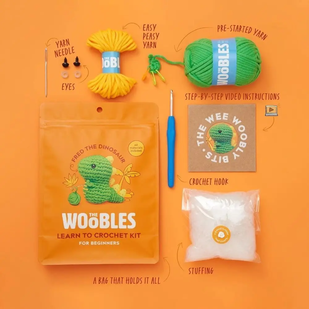 Multifunction Crochet Stuffed Animal Kit With Crochet Hooks Handmade DIY Kit Non-Finished Product Beginner Yarn Set crochet kit