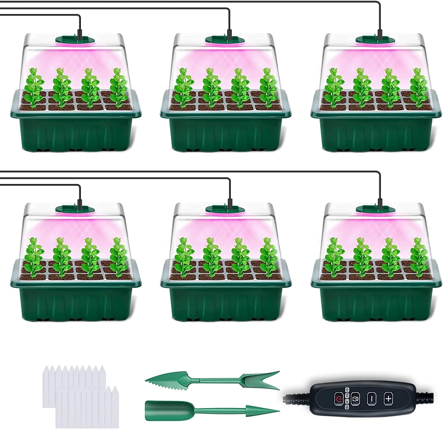 KEBINCPLED Full Spectrum USB 5V LED Grow Light With Seedling Tray Plant Seed Starter Trays Greenhouse Growing Trays Plant Lamp