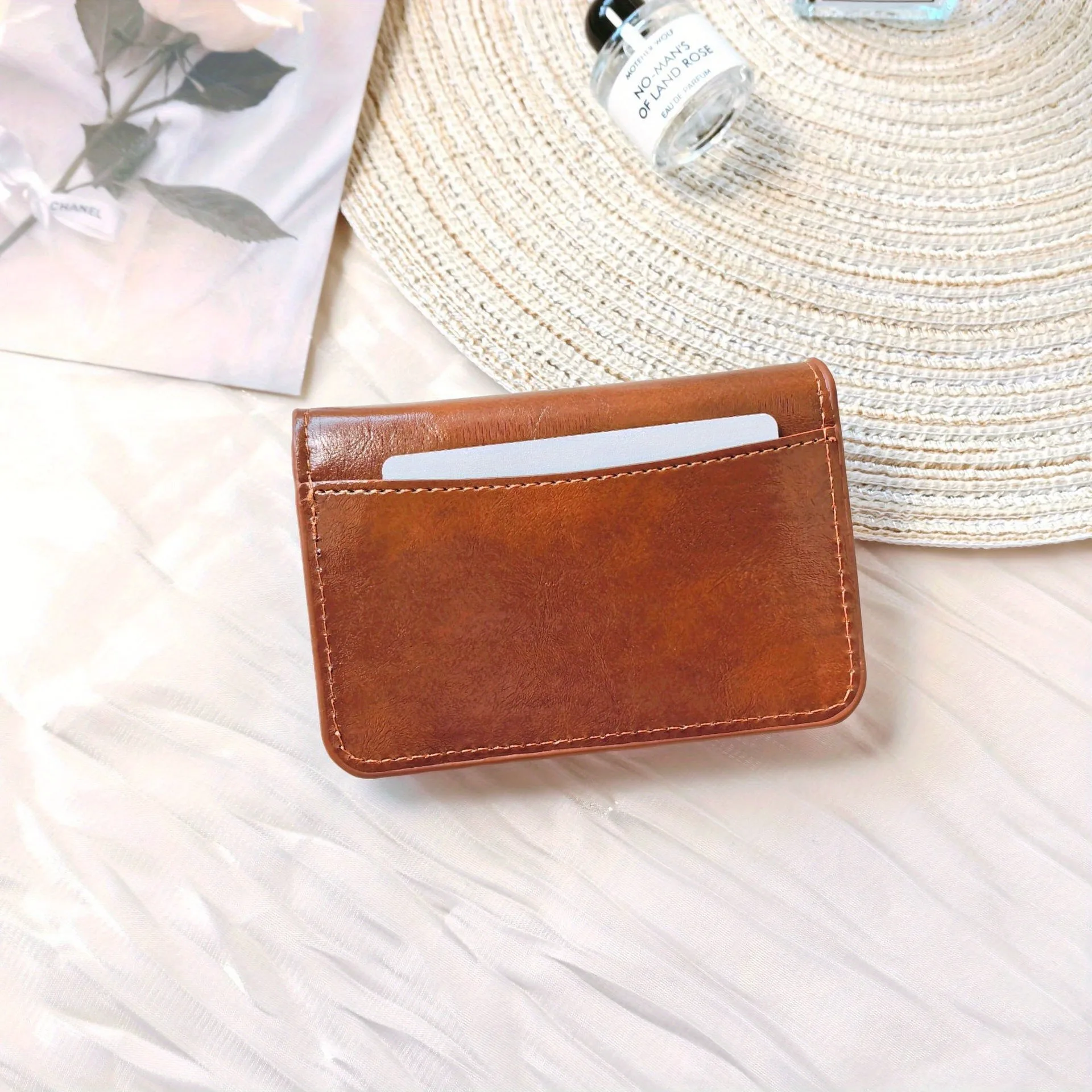 Retro Chic PU Leather Coin Purse and Card Holder - Women's Fashion Accessory