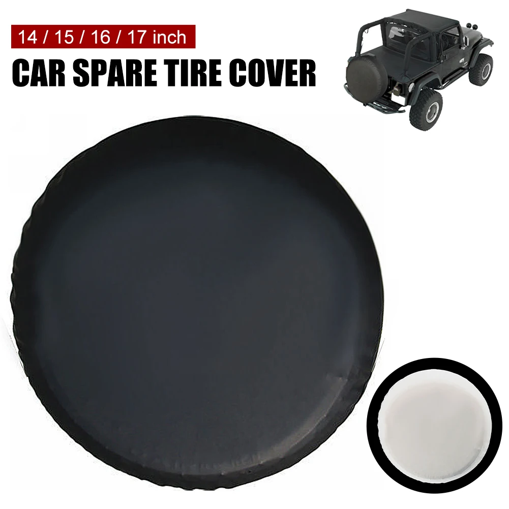 

Newest 14" 15" 16" 17" Inch Car PVC Waterproof Leather Spare Wheel Tire Cover Case Bag Pouch Protector Car Tyres For SUV Truck