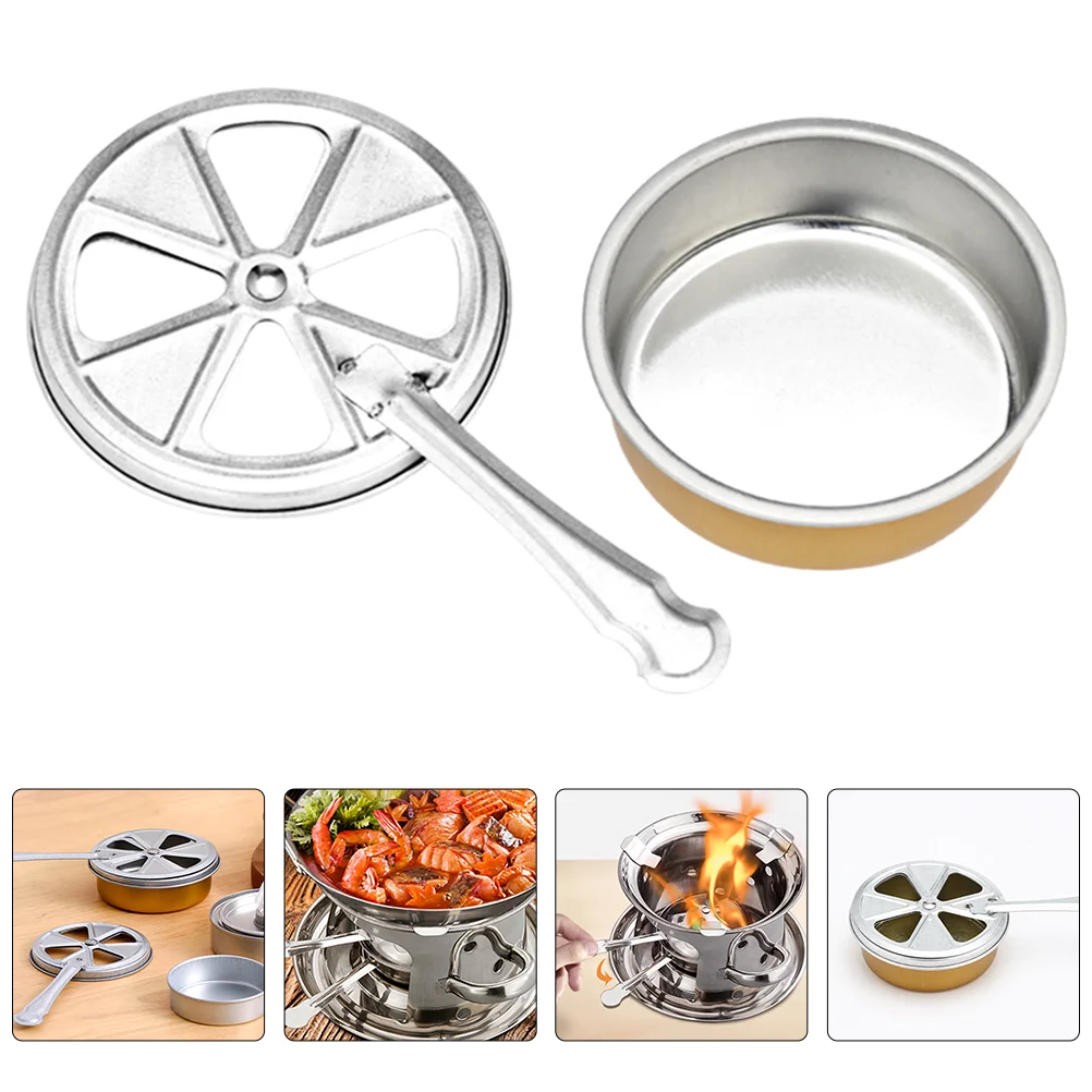 

3 Sets Solid Alcohol Glass Small Burner Portable Stove Outdoor Iron Burners Fuel Holder Mini Stoves Boxes