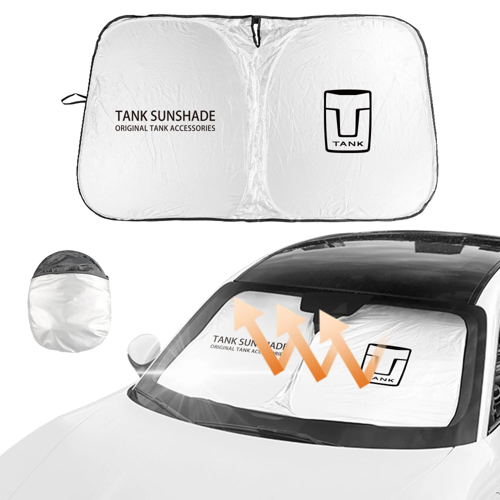 Car Front Windshield Sun Shade Covers For GWM Tank 300 500 Accessories Auto Window Sunscreen Protector car sunshade windshield sunshade windshield sun shade