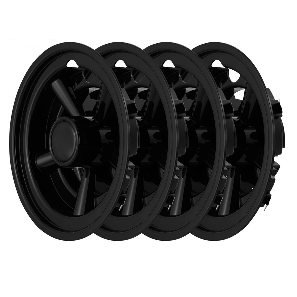 

For Club Car Black Wheel Covers 8 Inch Wheel Covers For Golf Carts Comfortable Fit Easy To Install Plastic Material