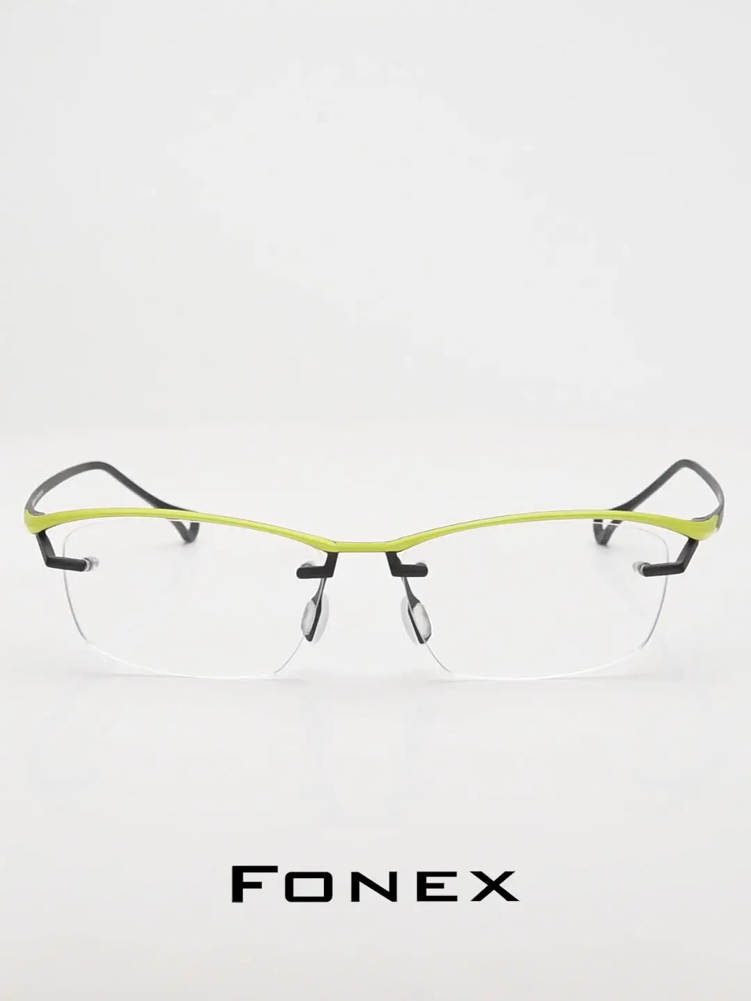 FONEX チタンメガネフレーム男性 2025 新ブランドデザインセミリムレス