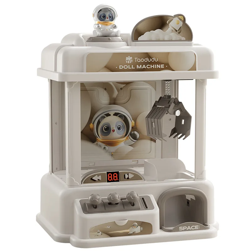 Doll Machine Claw Catch Toy Kids Coin Operated Play Game Mini Crane Machine Music Doll Children Xmas Gifts