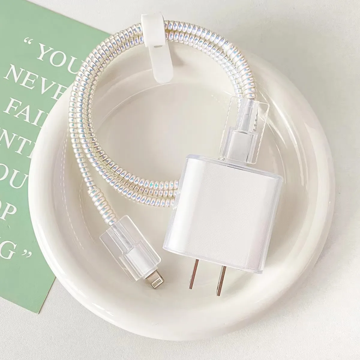 Sleek Charger Case and Cable Organizer Kit with Data Wire Protector