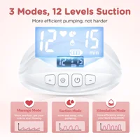 Hands Free Breast Pump Electric Wearable Breast Pump 3 Modes & 12 Levels Portable Wireless Breast Pump Low Noise Breastfeeding 2