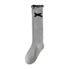 1 Pair Chic Simplicity Kids Girl Sock Sweet Fashion Bow Ruffle Bow Children Girl Calf Sock Spring Autumn Cotton School Sock 6