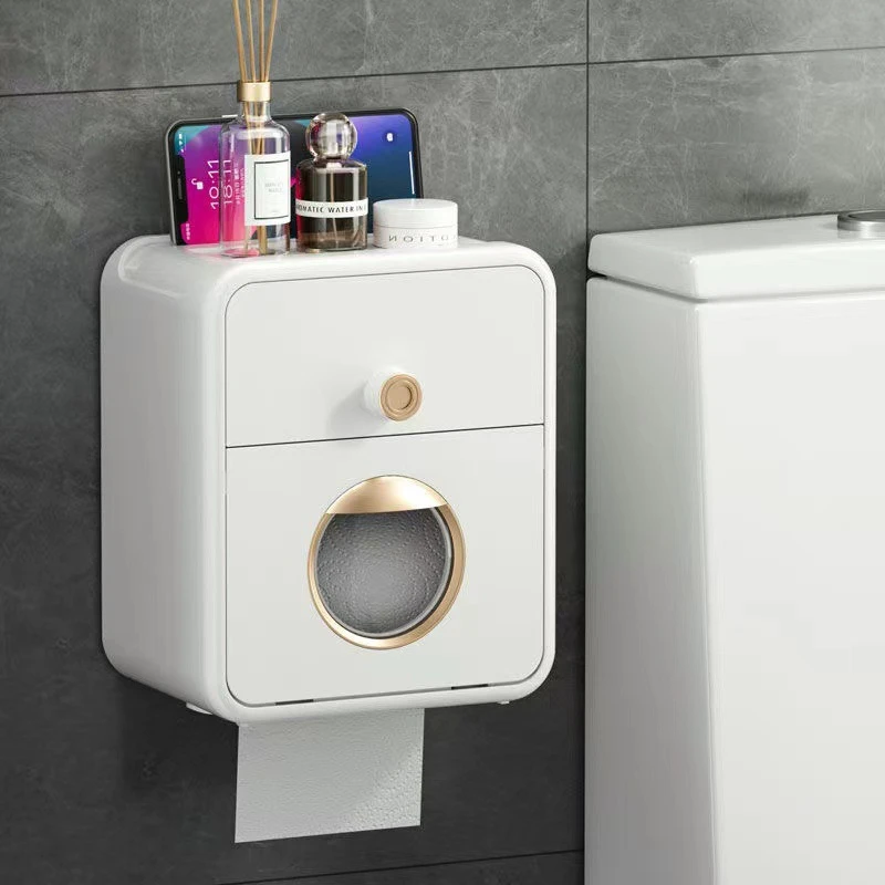 Toilet Paper Holder Wet Tissue Storage Box Tissue Storage Box Tissue Box Tissue Dispenser Toilet Paper Holder Waterproof Tissue Storage Box Wall Mount Toilet Roll Organizer Bathroom Accessories Sets
