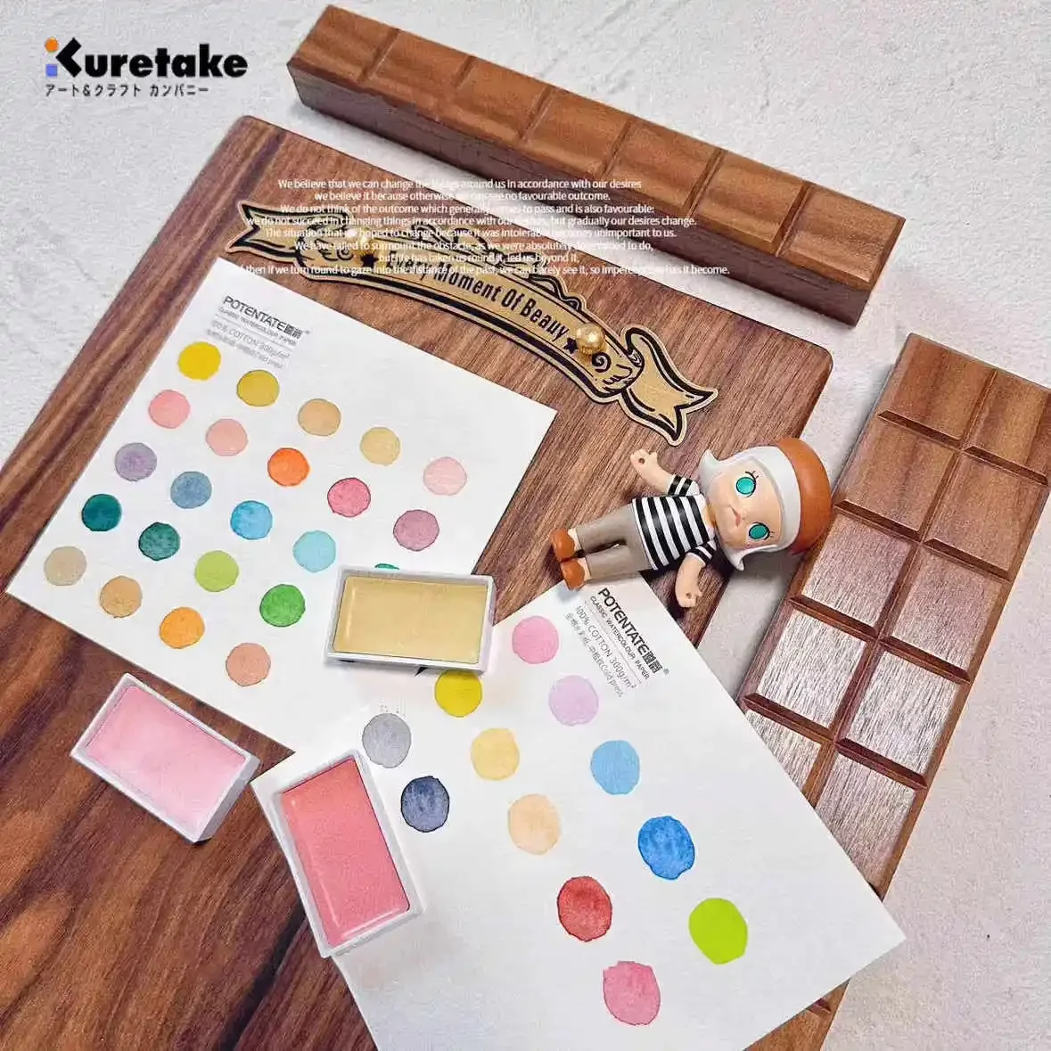 Kuretake Solid Watercolor Paint Set 12/24 Colors Professional Water Color Paints For Painting Art Supplies Watercolor Painting Set Watercolor Paint Watercolor Pigment