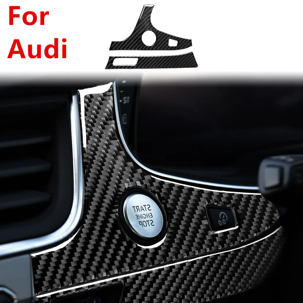 

For Audi 2016-2019 Q7 SQ7 Push Button Start Panel Sticker Carbon Fiber Trim Sticker Audi Interior Modification