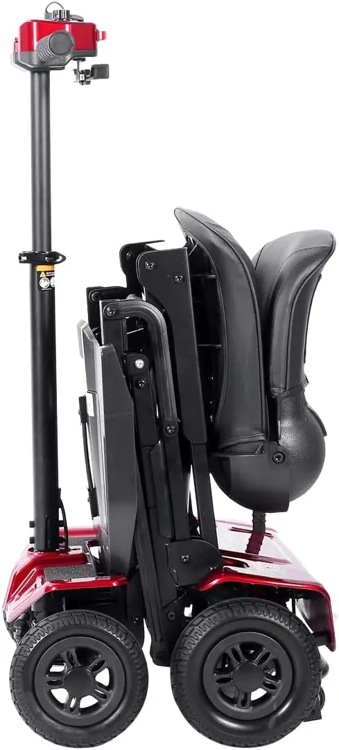 Automatic Foldable Mobility Scooter for Adults, One Click Fold and Unfold, Airline Approved, 4 Wheel Scooter with Lithium Batte