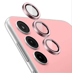 Enhanced Metal Ring + 9D Tempered Glass Camera Lens Protector Cap - Samsung S25 FE (Pink - 07)