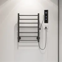 2025 หลอดรูปร่าง 220V ไฟฟ้าเครื่องทําความร้อนชั้นวางผ้าเช็ดตัวอัจฉริยะสแตนเลสคาร์บอนไฟเบอร์ชั้นวางแห้งเหมาะสําหรับห้องน้ํา 1