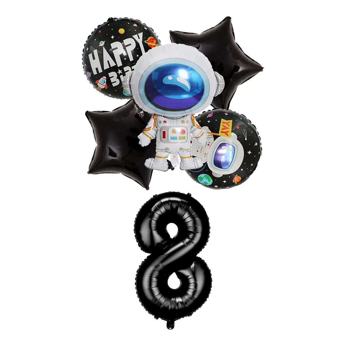 Raum Party Geschirr Weltraum Astronaut Geburtstag Dekoration Tasse Zoll Platte Tischdecke Servietten Banner Für Kinder Liefert – Detail 30