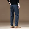 2024 New Spring Autumn Men's Cargo Work Pants 97%Cotton Thick Solid Color Wear Korean Grey Casual Trousers Male Plus Size 38 40 3